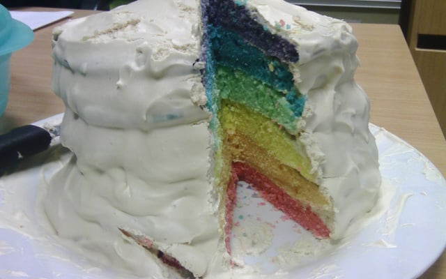 Gâteau arc en ciel