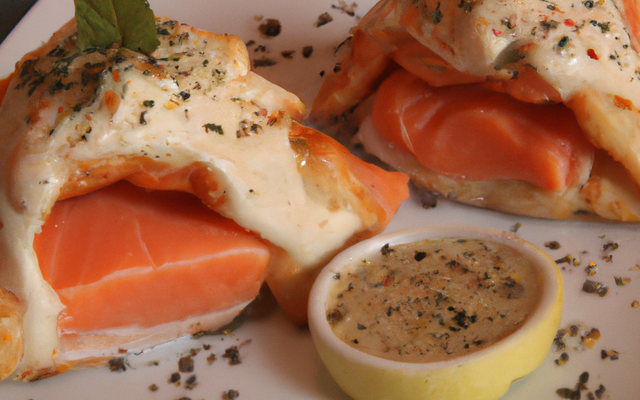 Saumon en chausson surprise et sa sauce crémée