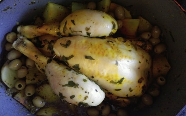 Poulet roti à la marocaine
