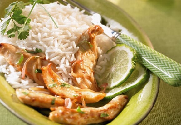 Poulet au citron et son riz long grain