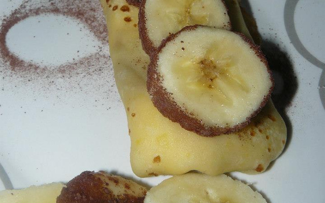 Crêpe fourrée à la glace vanille