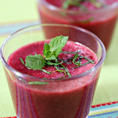 Gaspacho de cerises et tomates