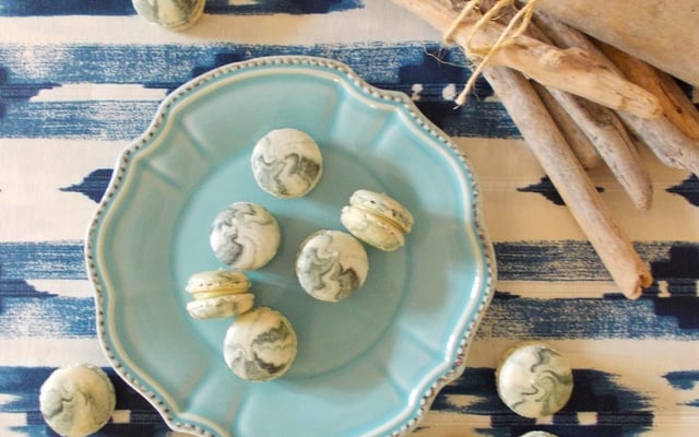 Macarons au chocolat blanc et poivre de Sarawak