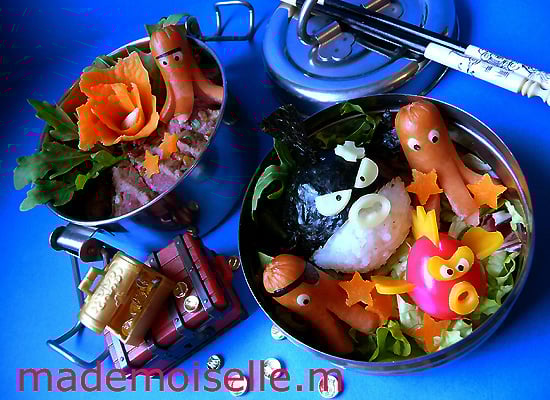 Bento de steak de thon germon mi-cuit mariné à l'estragon