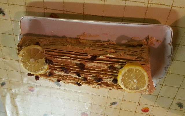 Bûche citron framboise