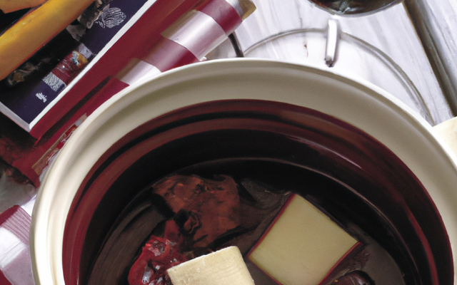 Fondue à l'agneau et au vin rouge