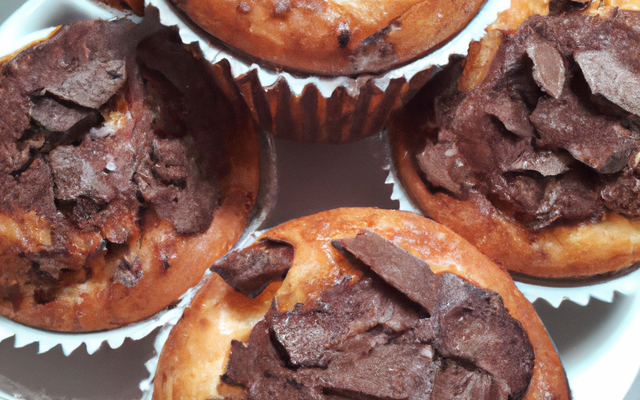 Muffins à la noix de coco et nappage au chocolat