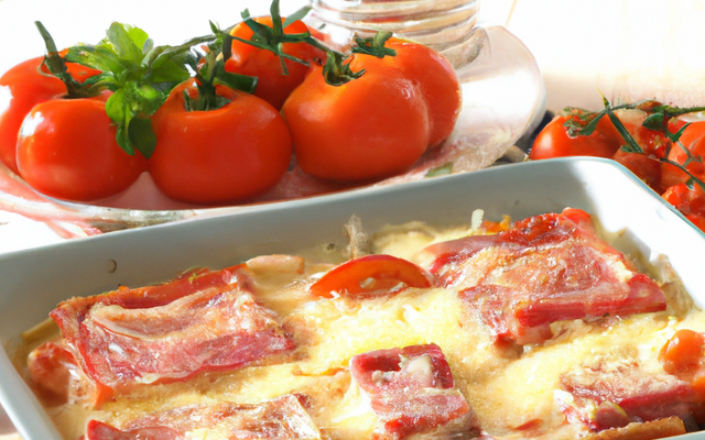 Gratin de tomates et jambon