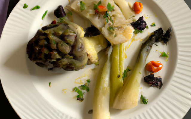 Poisson à la badiane et artichauts anisés