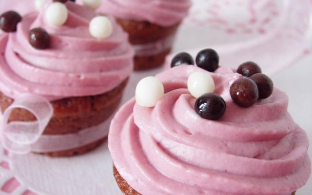 Mini cupcakes chocolat framboise