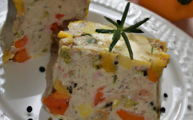 Terrine de poivrons au poulet et au fromage frais