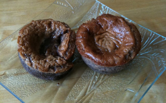 Fondant au praliné et cœur Nutella