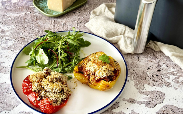 Poivrons farcis à la viande hachée au Air Fryer
