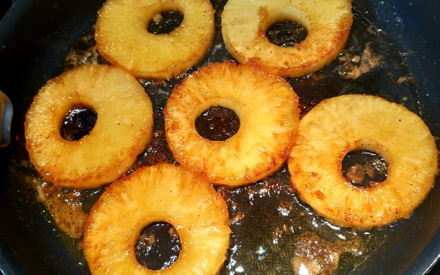 Poêlée d'Ananas à la Vanille