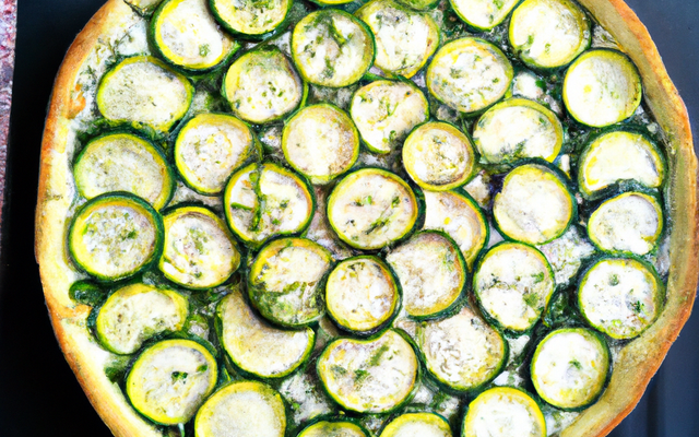 Tarte fine feta courgettes