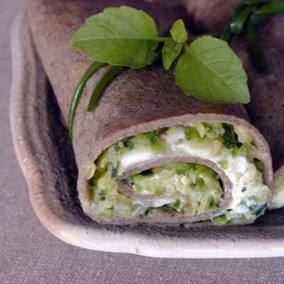 Galette roulée chèvre-courgette