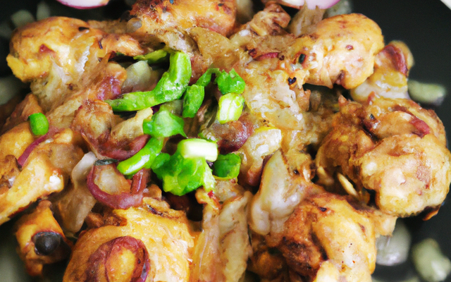 Carry de poulet réunionnais à l'ail et aux oignons rouges