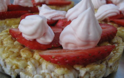Galettes de riz aux fraises