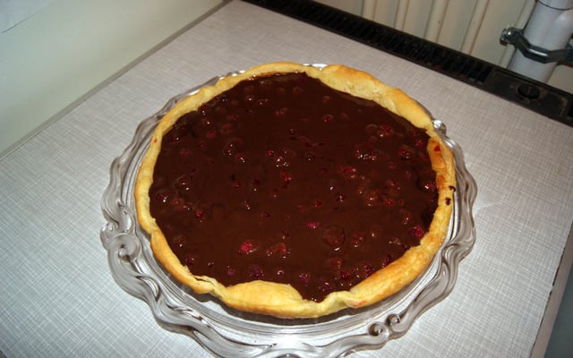 Tarte framboise chocolat