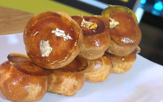 Choux garnis au caramel