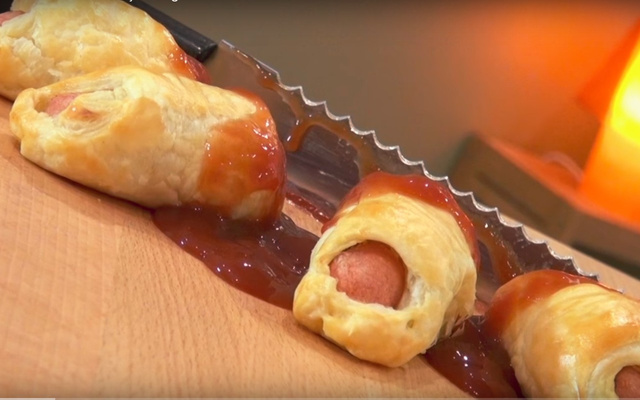 Feuilletés aux knackis façon doigts de sorcière