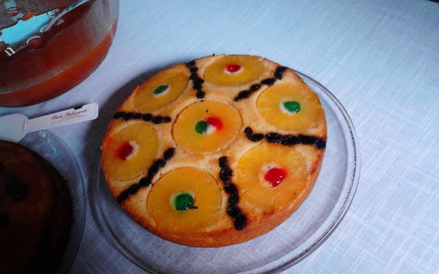 Gâteau à l'ananas renversé