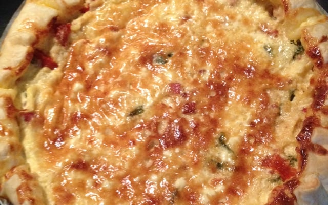 Tarte poivrons, lardons et Philadelphia