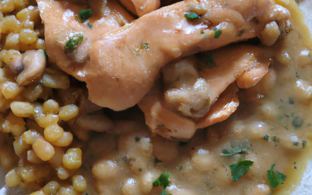 Risotto au poulet et lentilles