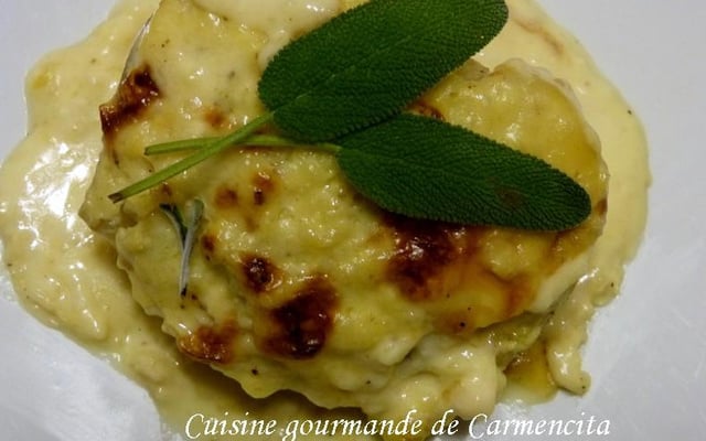 Gratin de fenouil farci sauce au reblochon