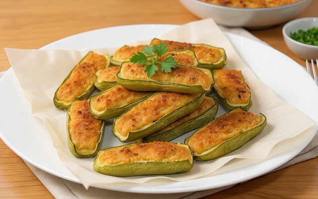 Courgettes farcies à la chair à saucisse
