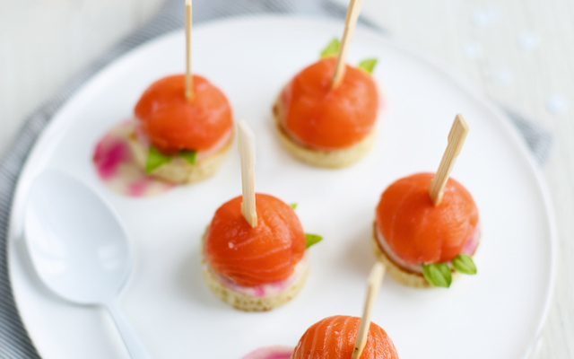 Sucettes de Saumon fumé