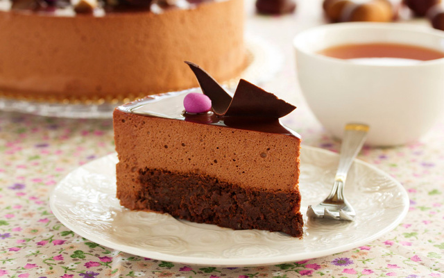 Entremets au chocolat et marrons