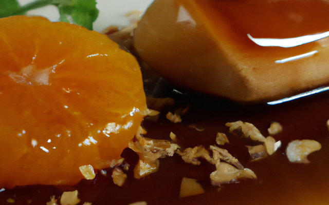 Foie gras accompagné d'un caramel d'orange