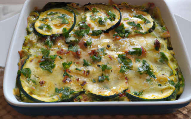 Gratin de courgettes persillées