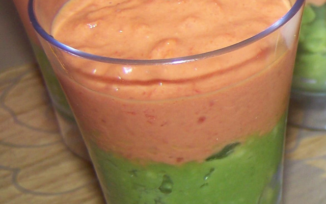 Verrine avocat poivron