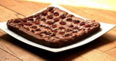 Brownie fondant aux framboises