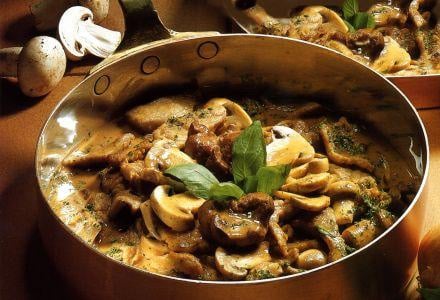 Emincé de veau aux olives