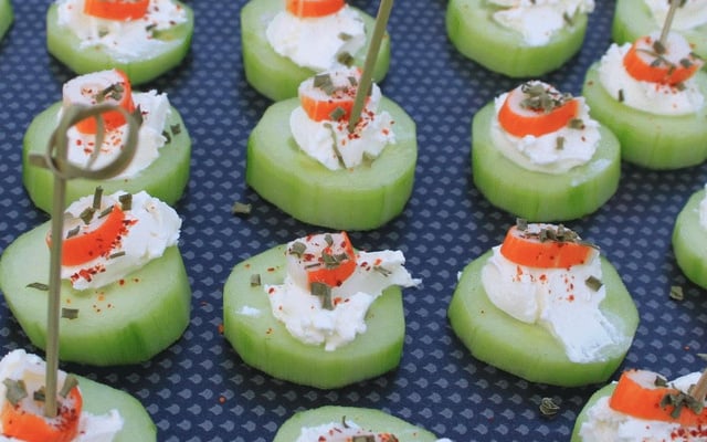 Bouchées concombre surimi