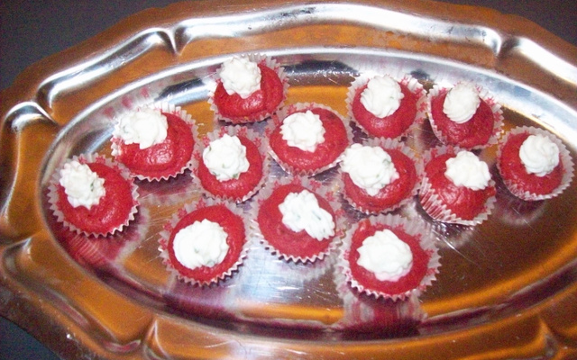 Cupcake à la betterave et fromage de chèvre