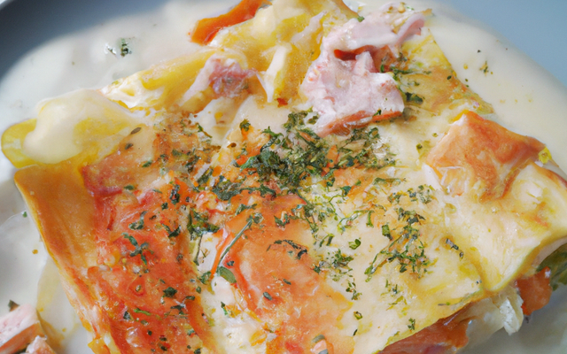 Lasagnes fraîches au saumon fumé