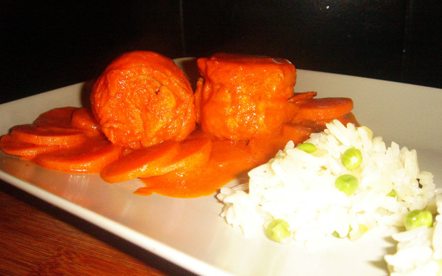 Maidaillon de sole sauce lait de coco tomate