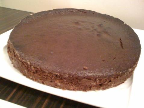 Gâteau au chocolat et caramel salé