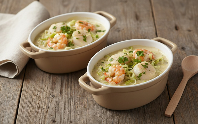 Cassolette de Saint Jacques au cidre