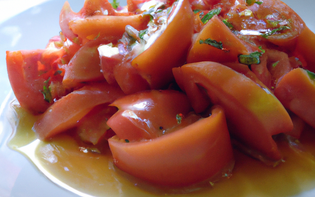 Salade de tomates au jus