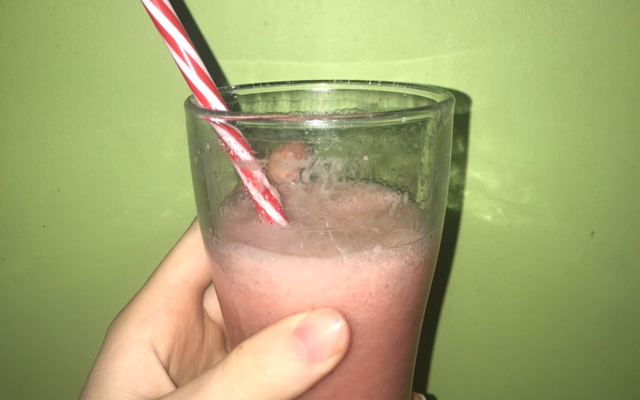 Smoothie banane et fraises