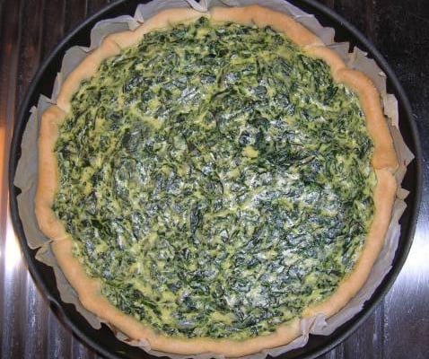 Quiche aux épinards et à la ricotta