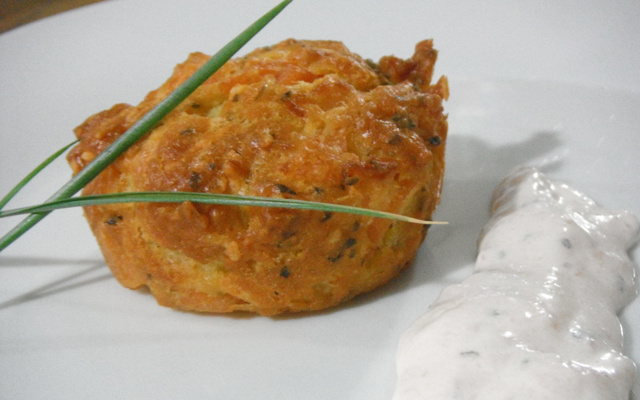 Petit cake individuel au saumon fumé