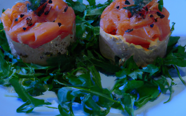 Mousse de cresson et saumon mariné au Paprika de Zitava