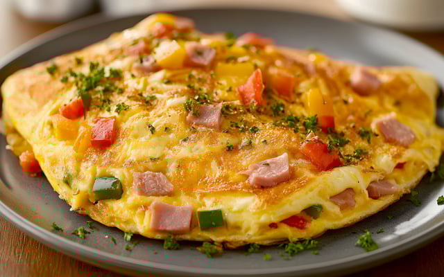 Omelette aux poivrons rapide