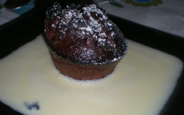 Muffin au chocolat cœur praliné